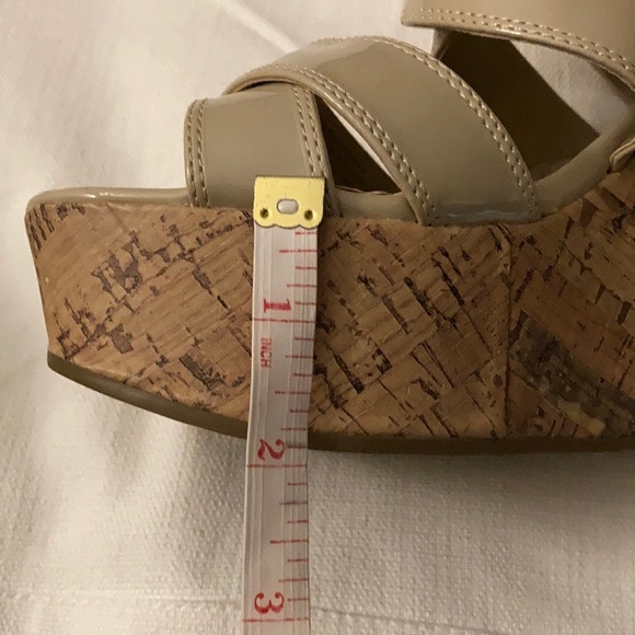 Guess- Wedge/Platform Cork Nude Sandals - Picture 6 of 14